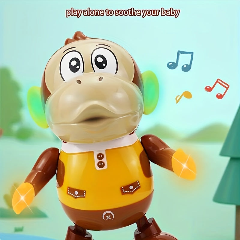 Dancing Monkey Toy for Kids 0-3 with Music Lights Swinging Walking Nodding