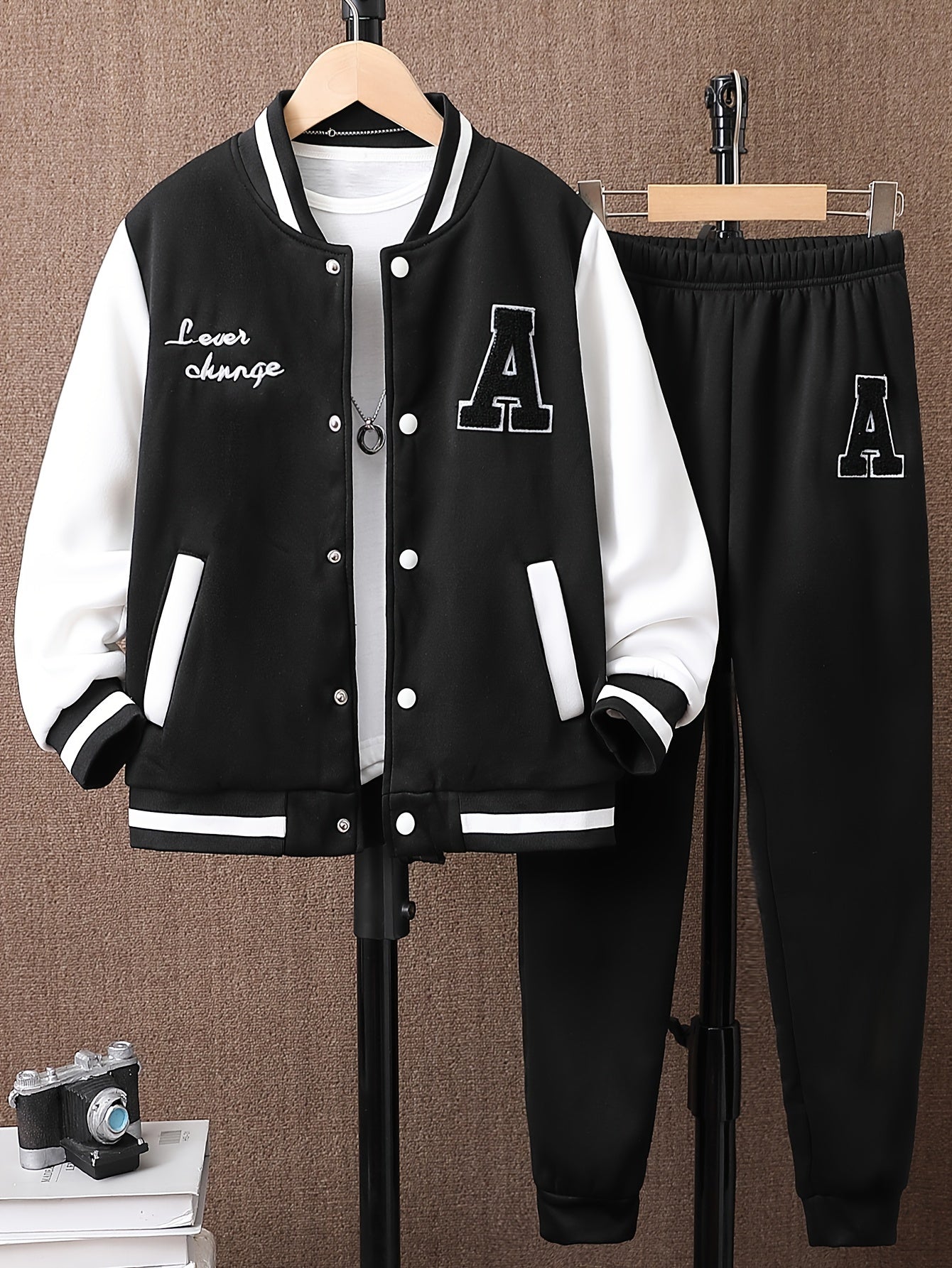 Kids Boys Winter Hoodie and Pants Set Soft Polyester Elastane Casual Fall Winter Over 3 Years