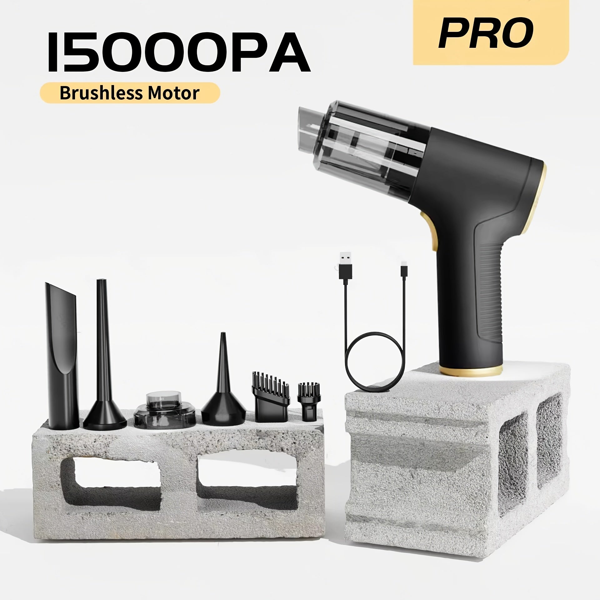 Aspiradora de mano inalámbrica 15000PA Turbo Power 80W Batería de litio Extracción de pelo de mascotas