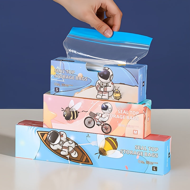 Food Storage Bags with Zippers, 15/25/30/70 Pieces, Keep Food Fresh and Organized