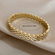 Women’s Gold Honeycomb Design Bracelet Stylish Jewelry Gift
