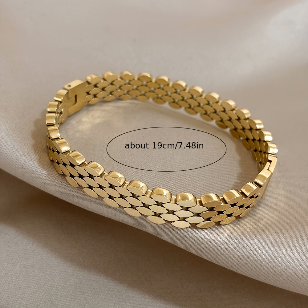 Women’s Gold Honeycomb Design Bracelet Stylish Jewelry Gift
