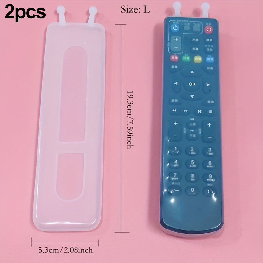 1/2pcs Transparent Silicone Remote Control Cover for TV and AC Remotes Dustproof Scratch-Resistant