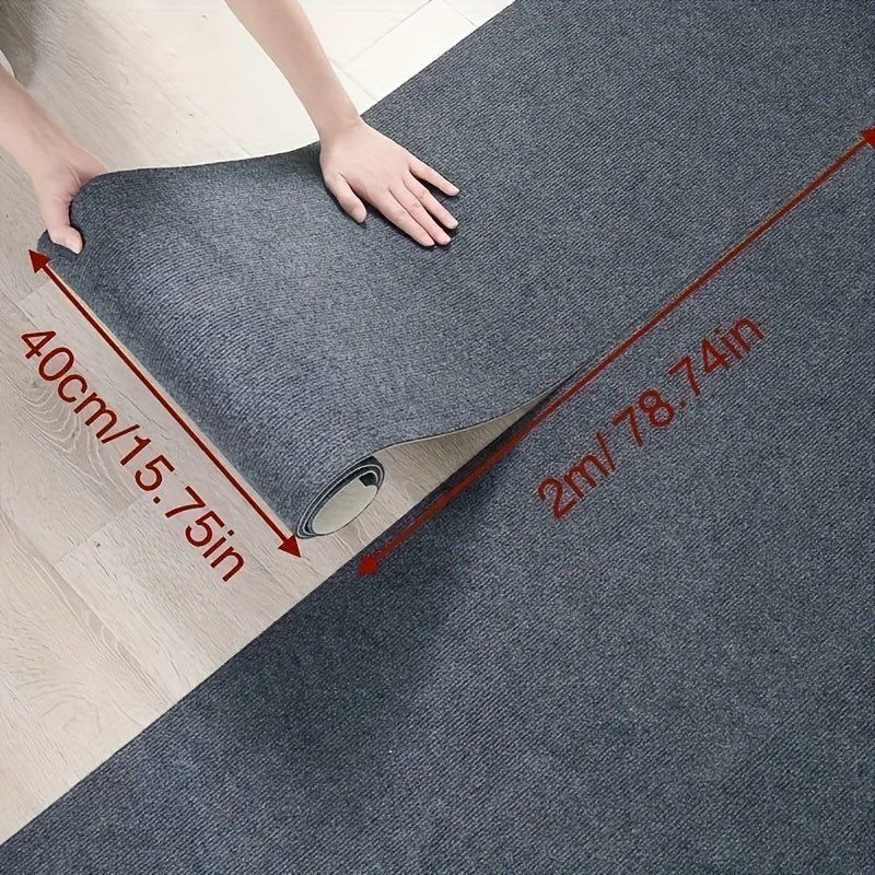 Non-Slip Adhesive Carpet Roll 40.64cm x 200.66cm for Stairs Hallways Office Bedroom