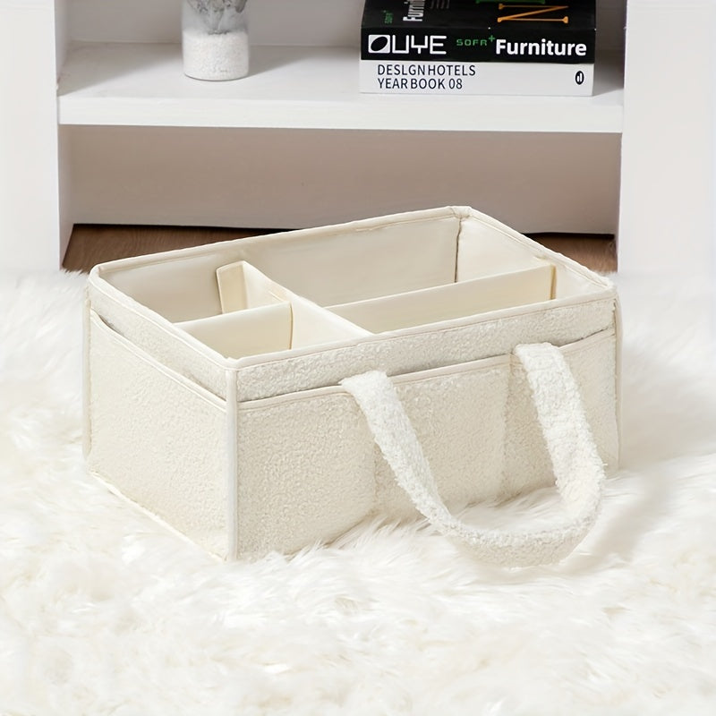 Ko'p funksiyali pampers caddy tashkilotchisi - O'zgarish stoli uchun ajoyib, bolalar saqlash qutisi, tozalash uskunasi tutqichi bilan, ideal chaqaloq to'y sovg'asi, qulay bolalar xonasi va avtomobil aksessuar.