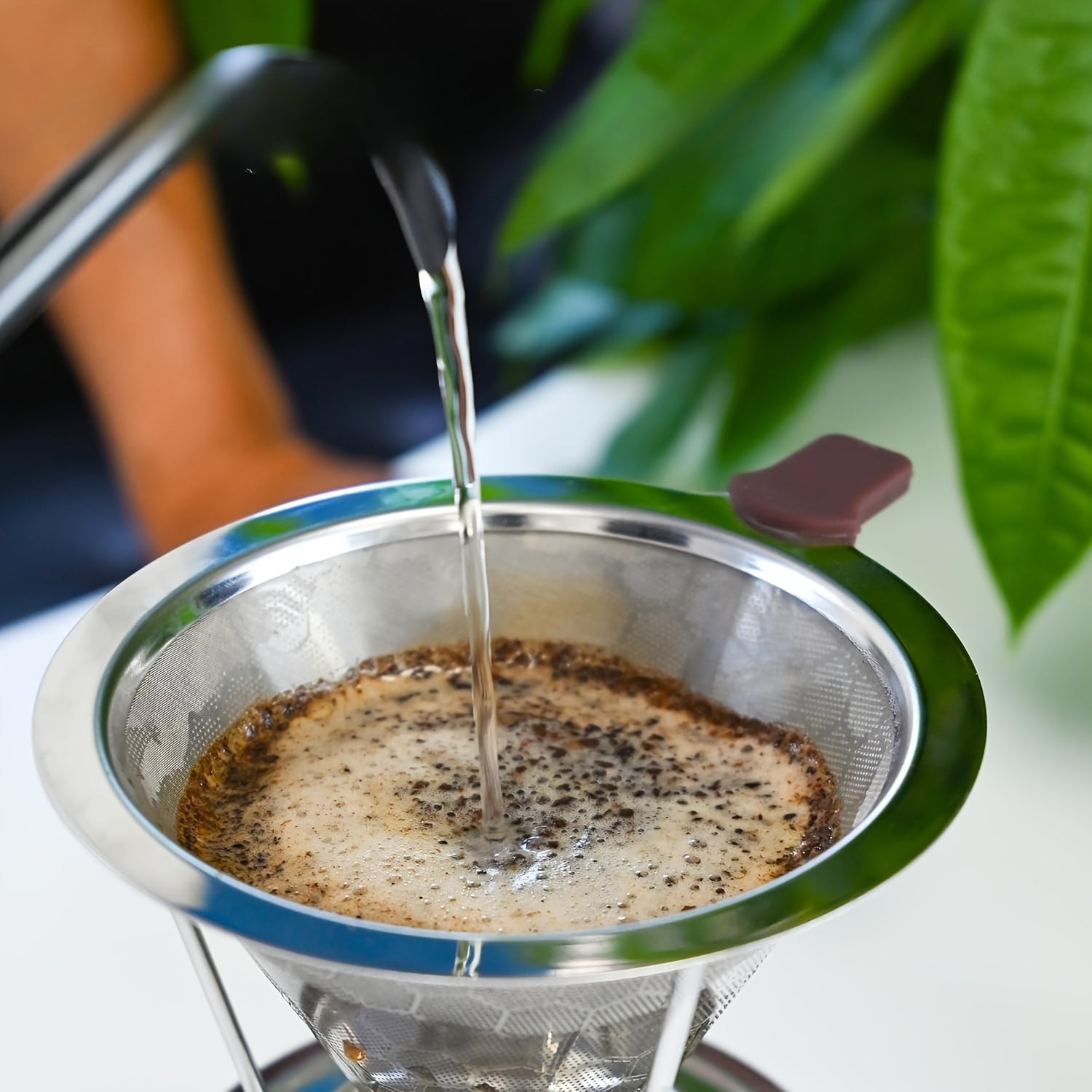 Stainless Steel Coffee Dripper Single Cup with Mesh Filter