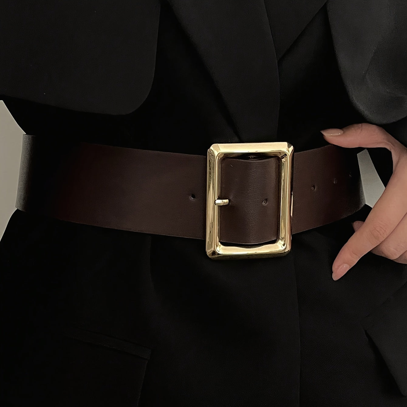 Women's Faux Leather Wide Belt for Casual, Dressy, and Everyday Wear