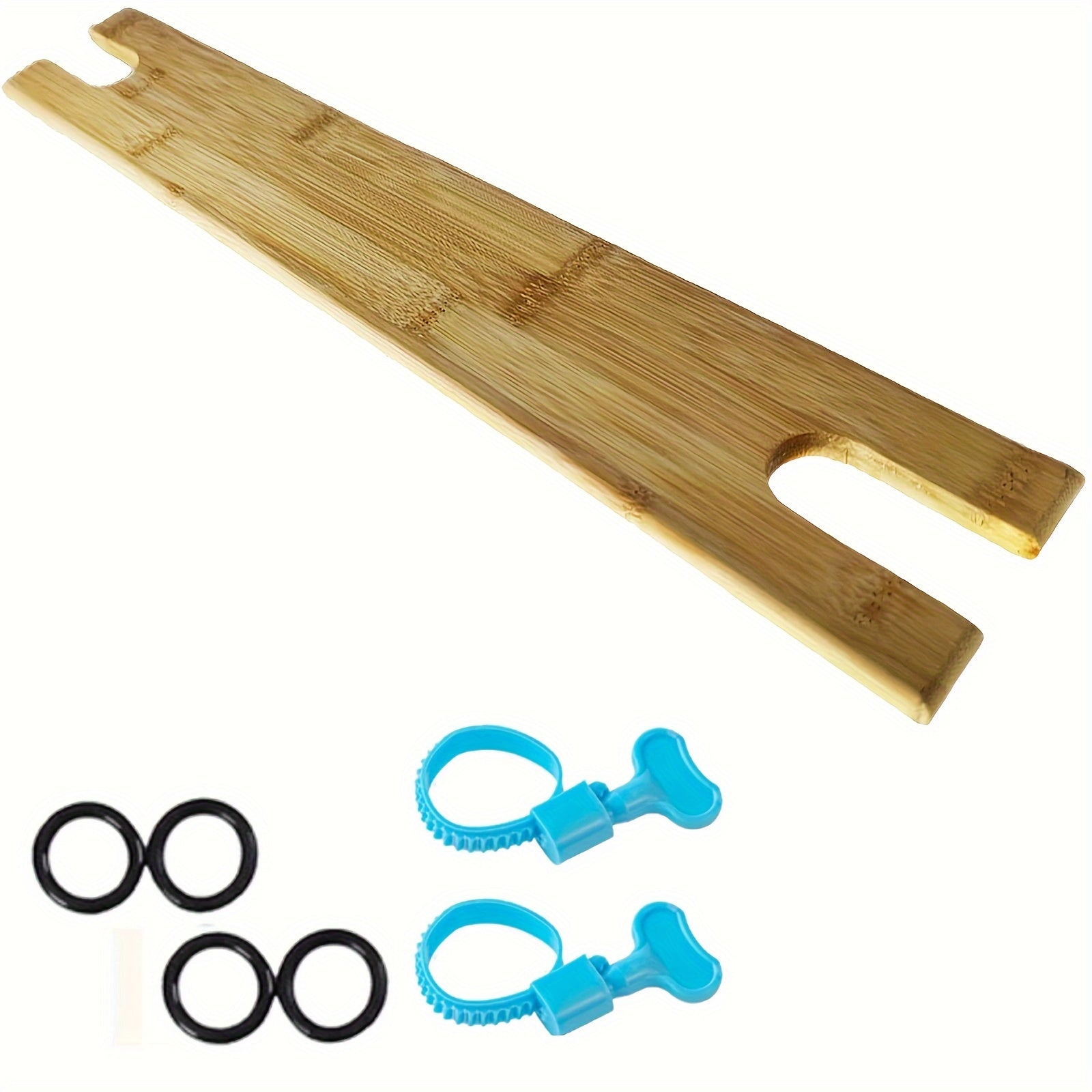 Bamboo High Chair Footrest Adjustable Non-Slip Yellow Natural Wood Accessory