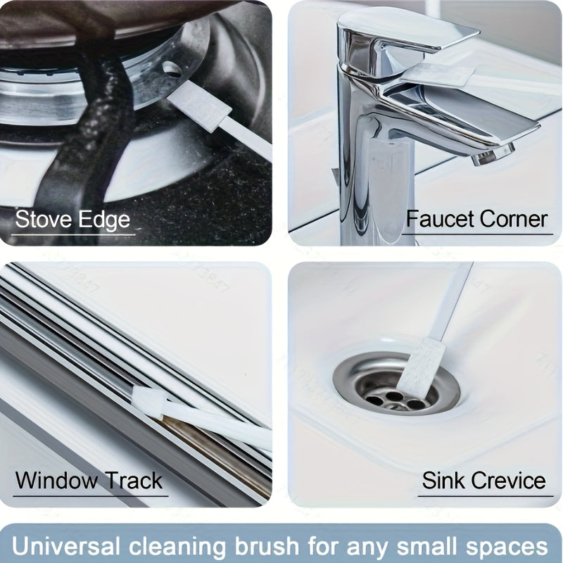 Disposable Crevice Cleaning Brush Set 30/50 Pieces for Small Spaces, Detail Scrubber for Toilet, Windows, Vents