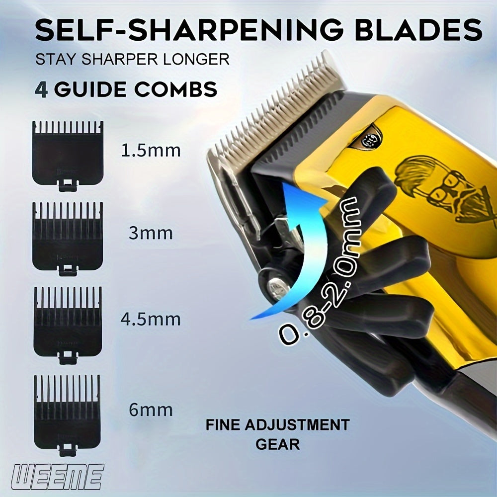 Electric Hair Clipper with Ceramic Blade Rechargeable USB Charging for Haircuts Shaving and Grooming