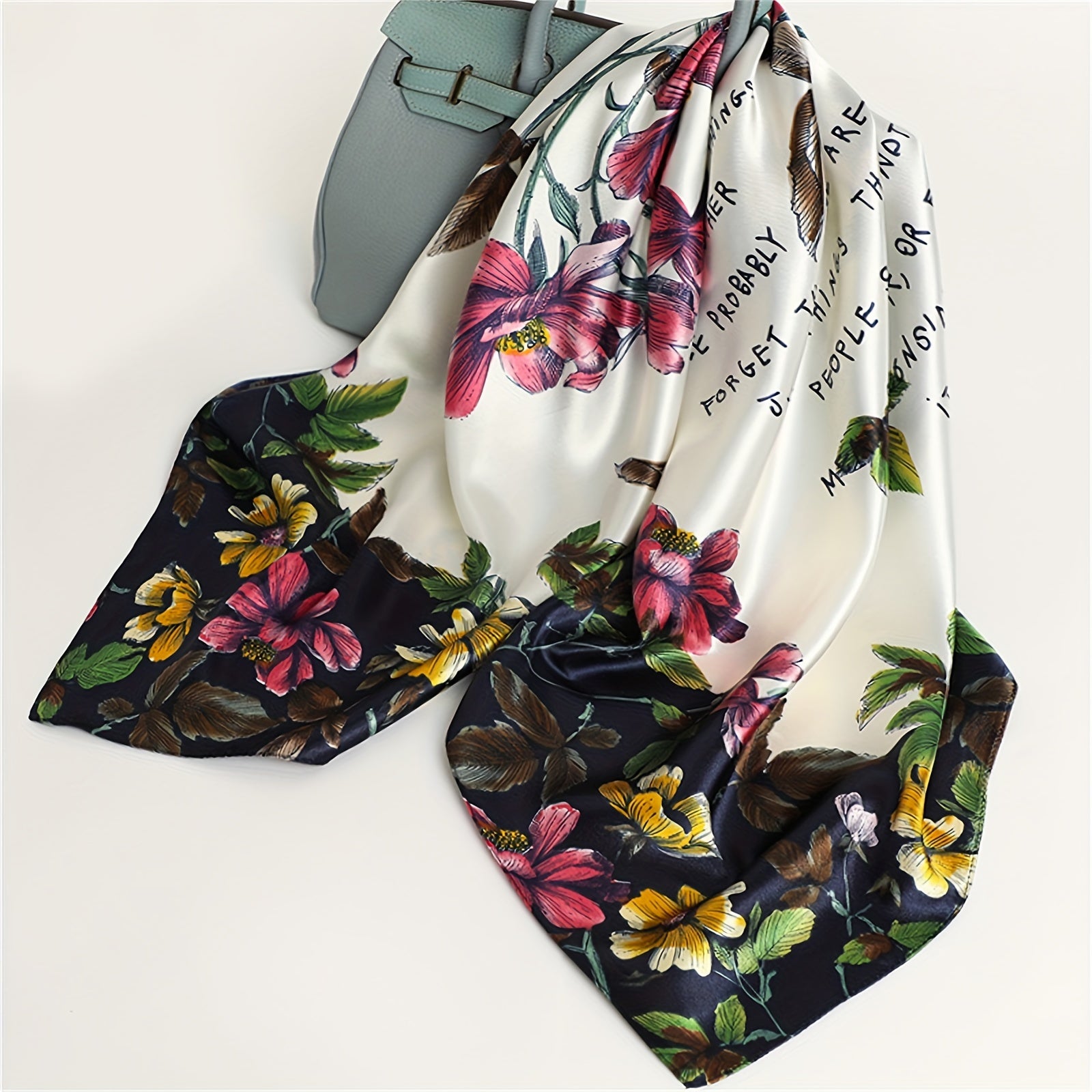 Women's 35.4-Inch Square Printed Scarf for Sun Protection Windproof and Stylish Accessories
