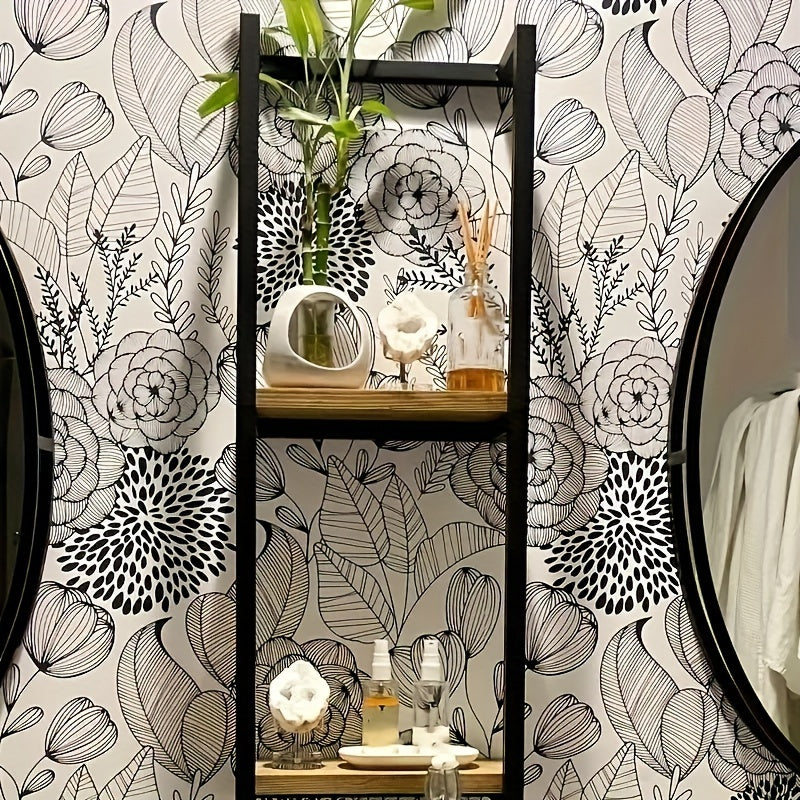 2-Tier Wall Mounted Towel Rack Wooden Bathroom Bedroom Organizer