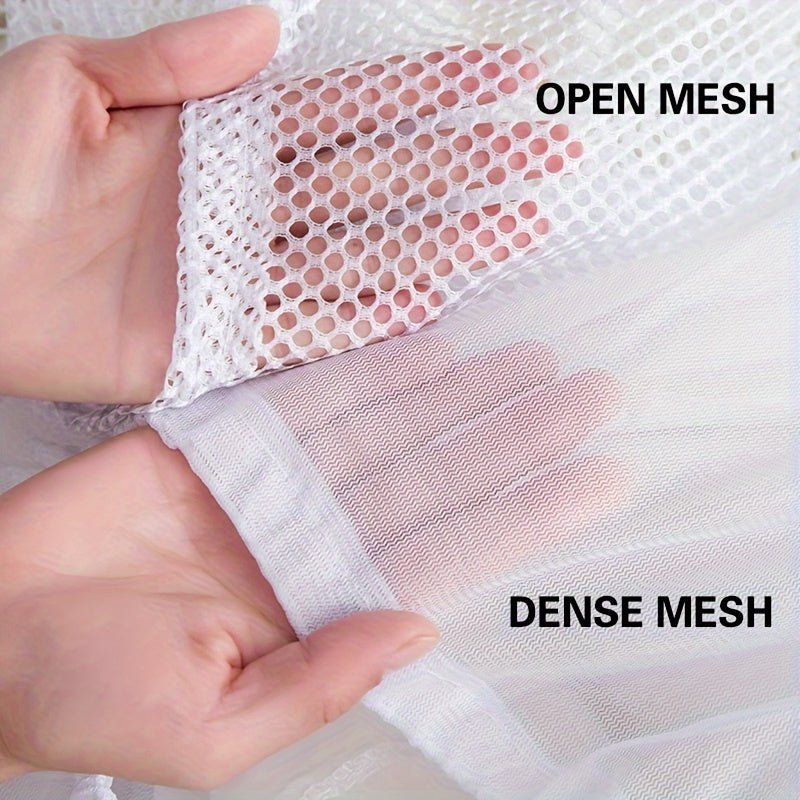 Mesh Laundry Bags Set, Polyester, Large, Drawstring Closure, Machine Washable