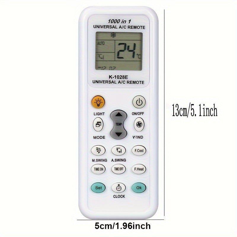 Universal Air Conditioning Remote Control 1000 in 1 K-1028E English Version Plastic