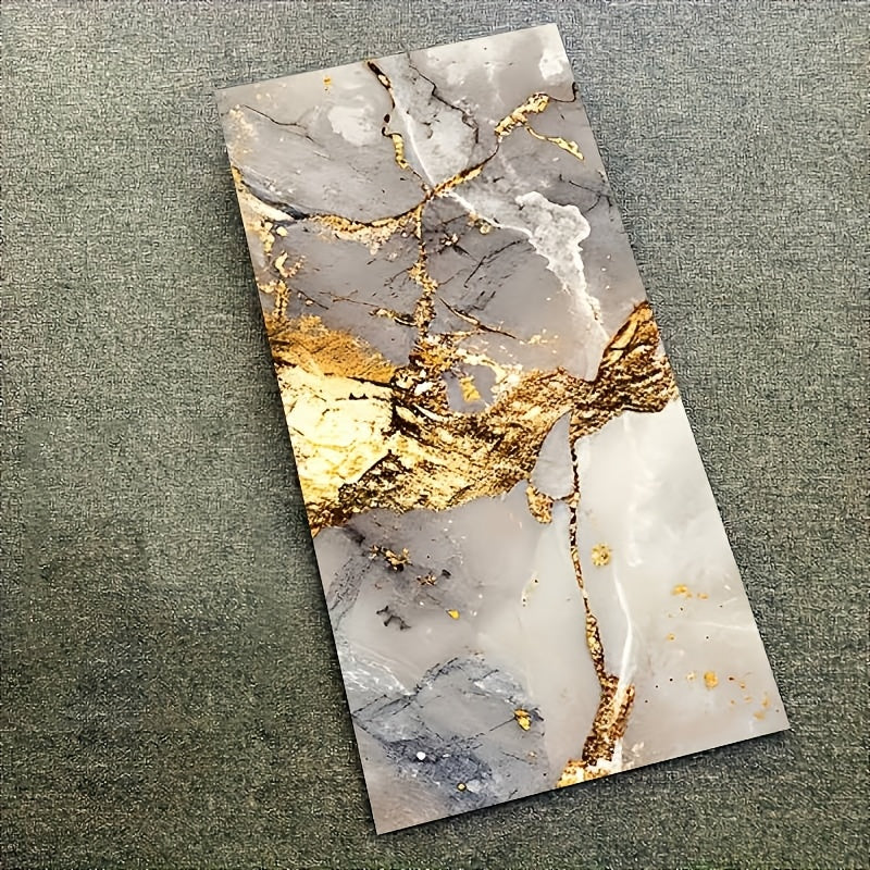 Set of 20 Marble Tile Wall Stickers Waterproof Self-Adhesive Removable for Kitchen Living Room Bathroom