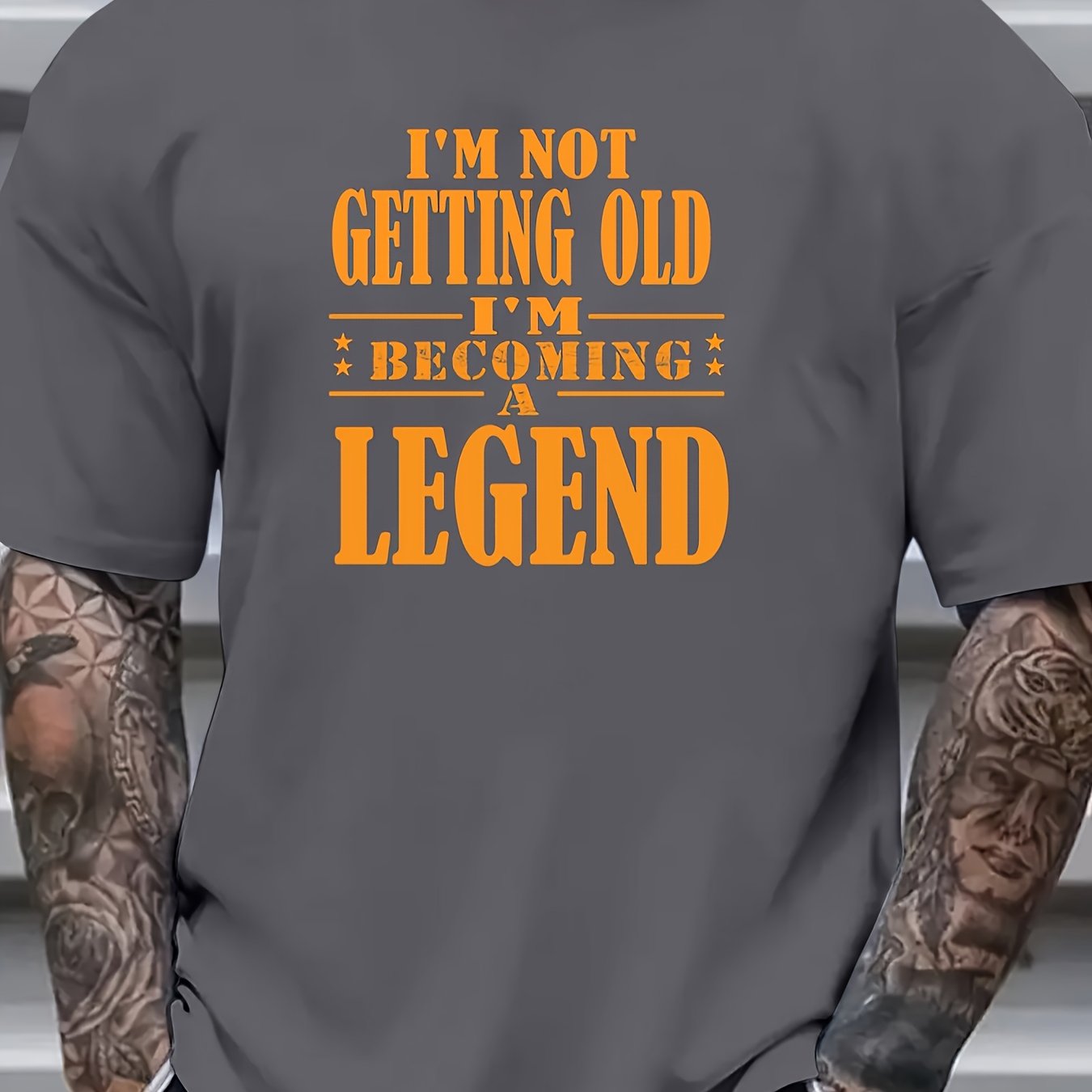 Men's Plus Size Polyester Graphic Print T-Shirt Casual Summer Loose Fit