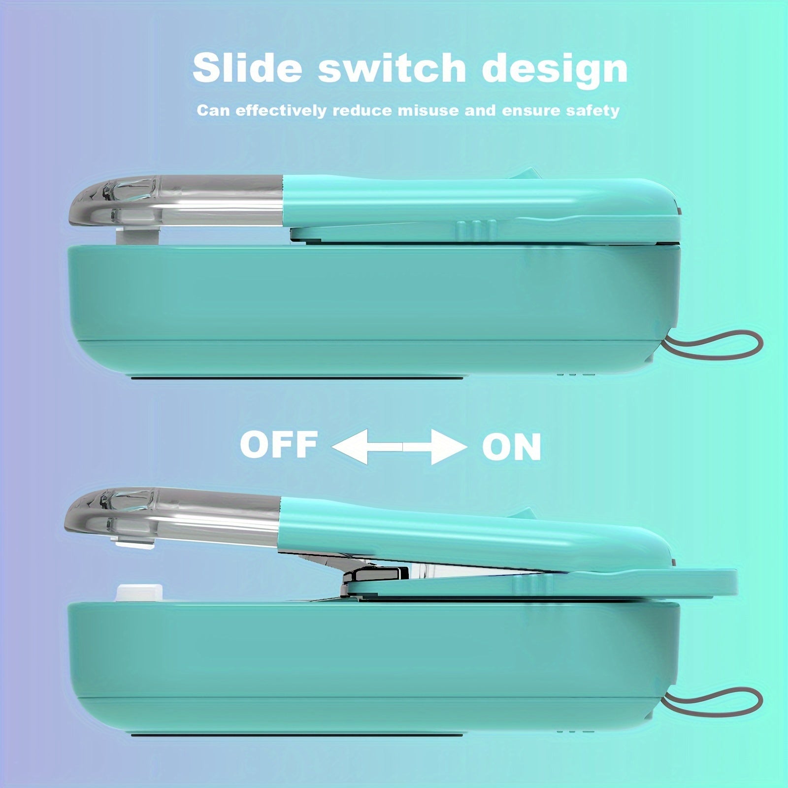 One piece Mini Vacuum Sealer with Heat Sealer and Cutter - qulay ikki birlikda portativ qurilma bo'lib, plastmassa saqlash paketlarini yopish va oziq-ovqat, yengil ovqatlar hamda pechenelarni yangi saqlash uchun ideal. Sevimli yengil ovqatlaringiz va