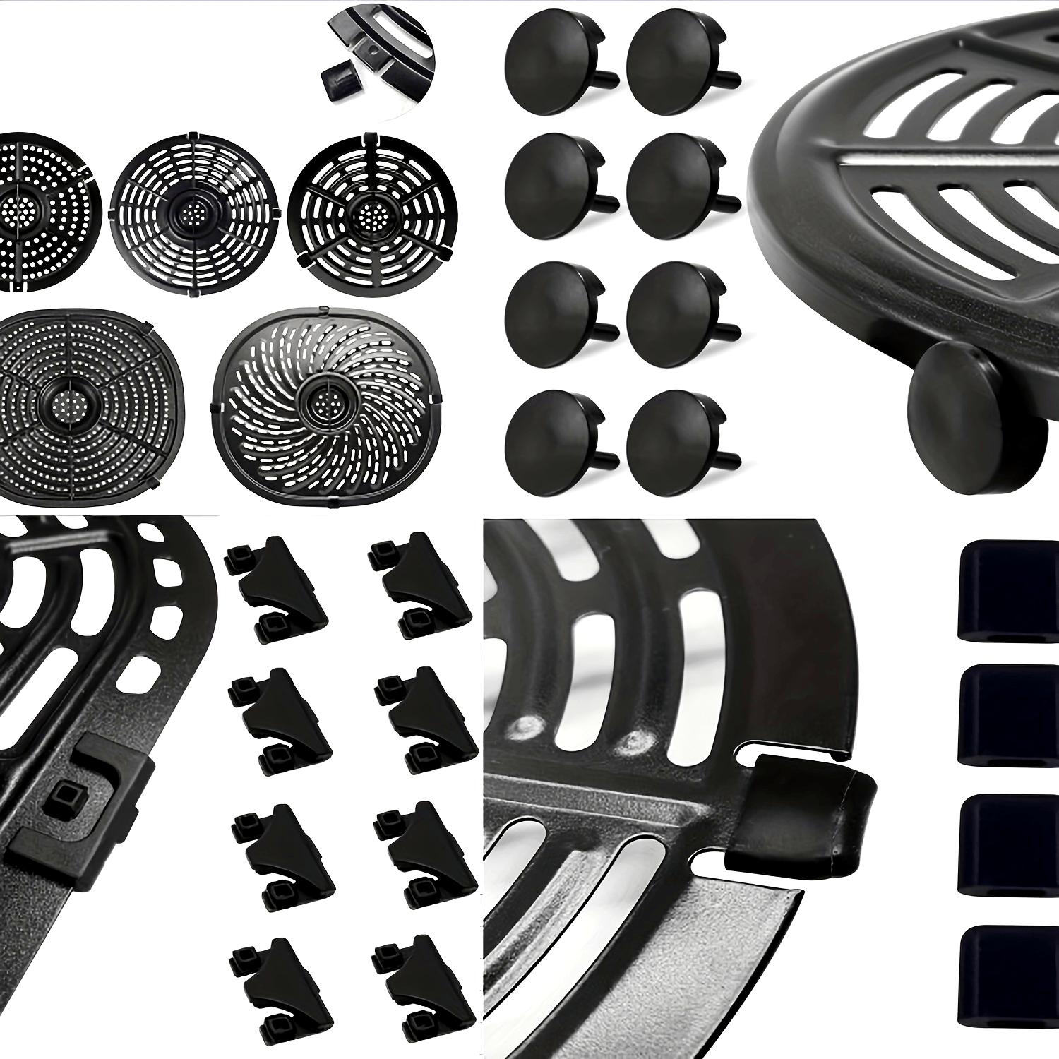 Turli havo fritöz modellari uchun 1 dan 10 dona gacha to'plamlarda mavjud silikon burchak qoplamali pishirish panasi mat.