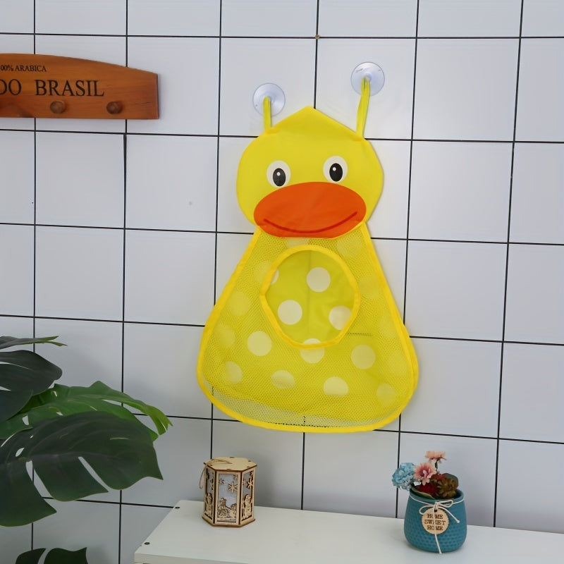 Bolalar uchun cho'milish vaqti uchun so'rg'ichli mesh to'plovchi sumka, qiziqarli o'rdak va qurbaqa dizaynlari bilan. Cho'milish o'yin sumkasi va hammom tashkilotchisi sifatida ideal. Rojdestvo, Halloween, Thanksgiving yoki Pasxa sovg'asi uchun mukammal.