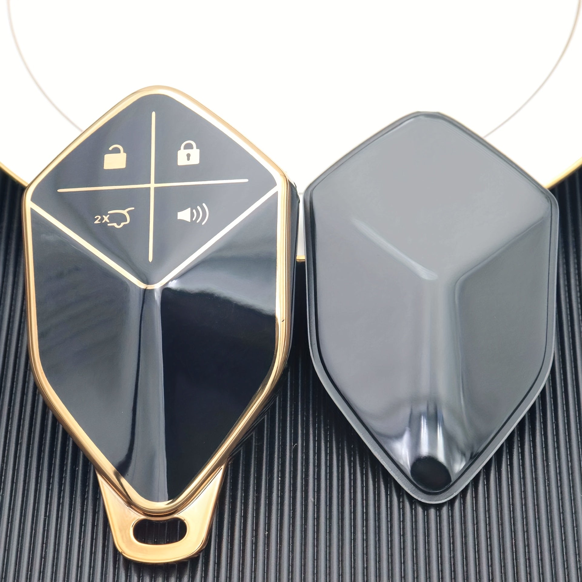 Car Key Fob Case Plastic Hexagonal Design Durable Cover for Car Keys