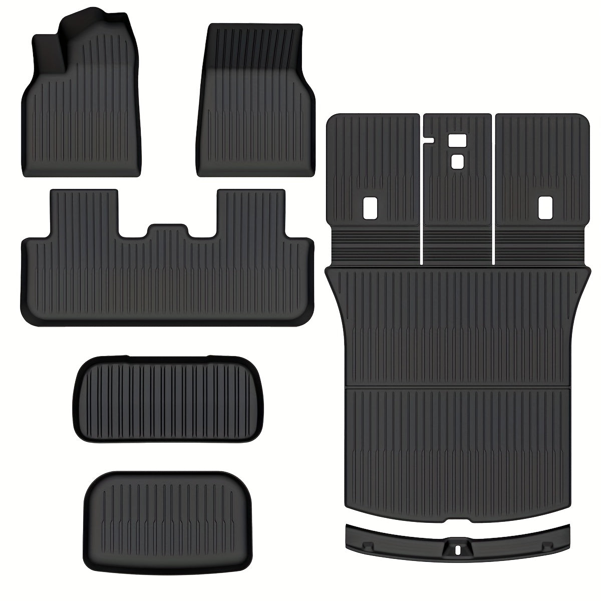 All Weather Floor Mats Set for Tesla Model Y 2025 Deluxe Custom Fit TPE