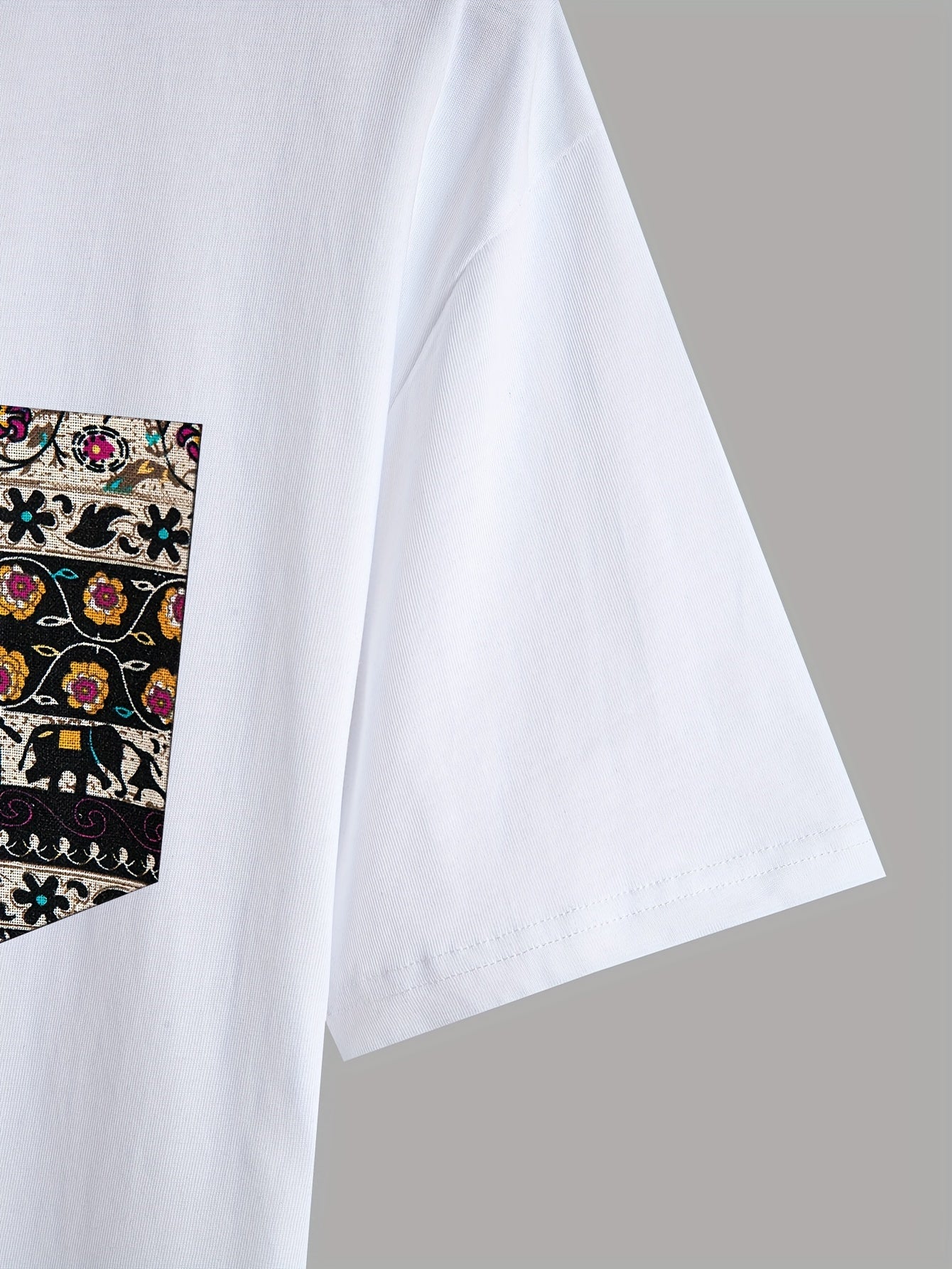 Boho Tribal Print Cotton T-Shirt and Shorts Set Loose Fit Spring Outfit