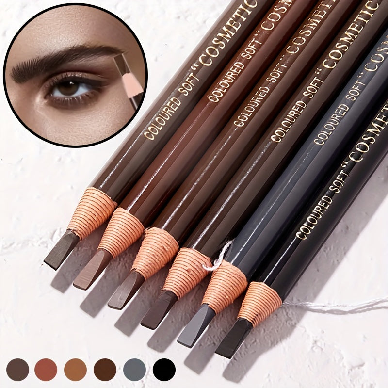 Women Waterproof Eyebrow Pencils 3 Pack Long-Lasting Brown Black
