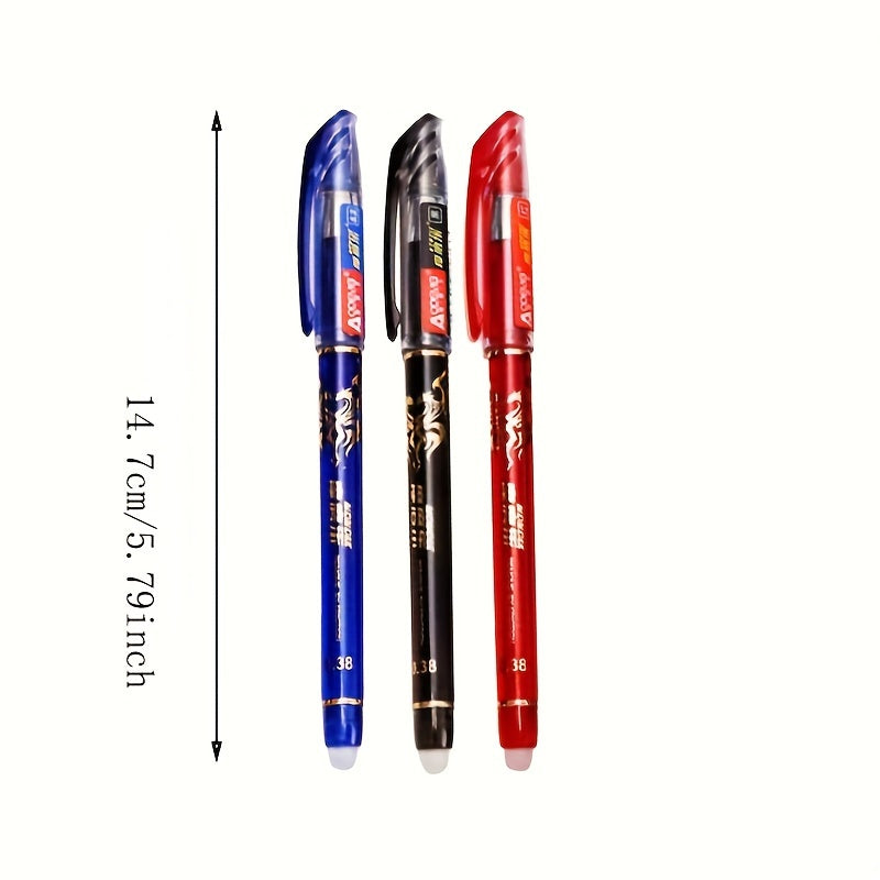 25 ta o‘chiriladigan jel ruchka, turli ranglar, 0.5 mm nozik nuqta, maktab va ofis uchun