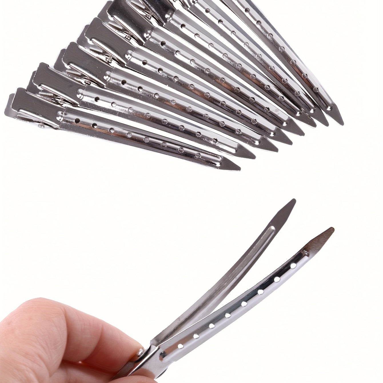 24 Pieces Hair Styling Clips for Makeup Artists and Hairdressing, Ripple and Duckbill Clips