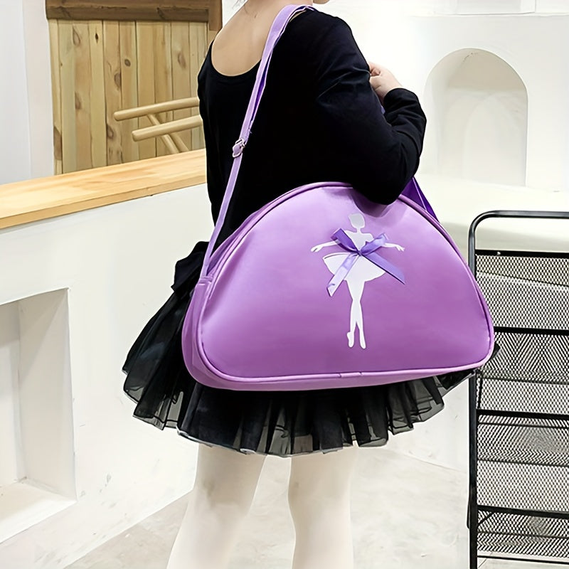 Girls' Single Shoulder Backpack for Dance Fitness Lightweight Zipper Adjustable Strap