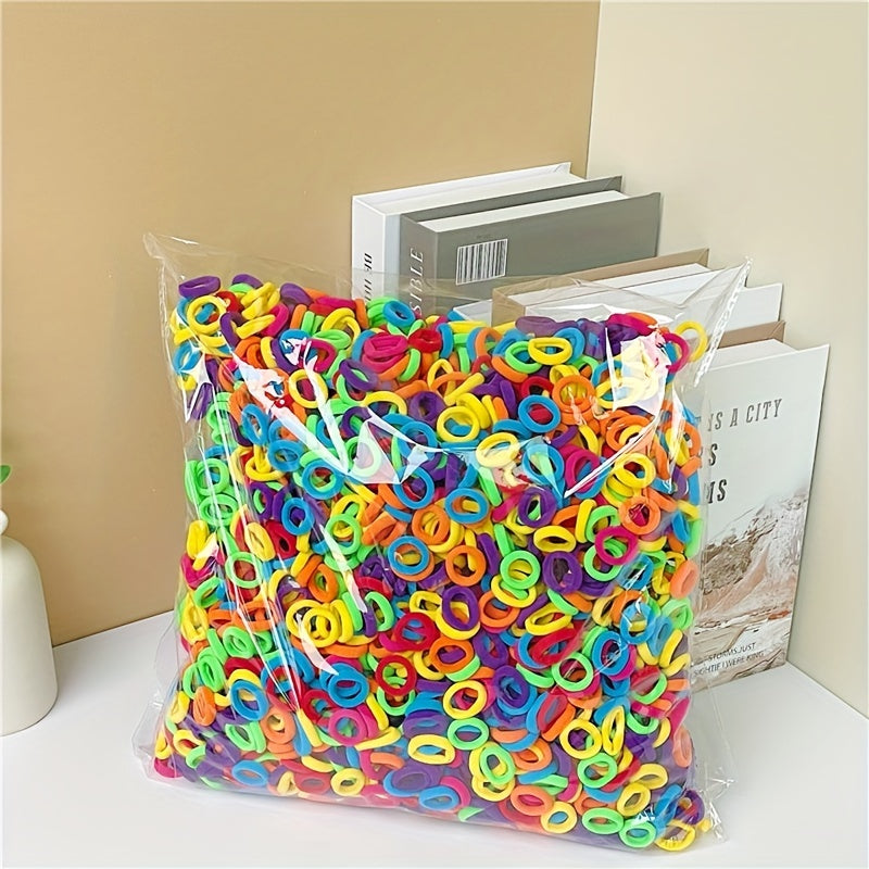 Stretchy Candy Hair Ties Set for Women and Teens Jersey Solid Color Hair Accessories