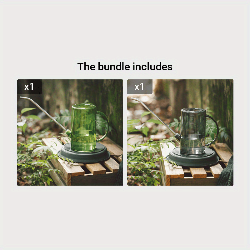 Regadera de plástico con pico largo para plantas de interior y exterior