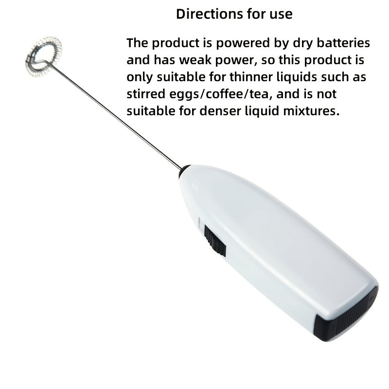 Stainless Steel Electric Milk Frother Handheld Coffee Tea Maker