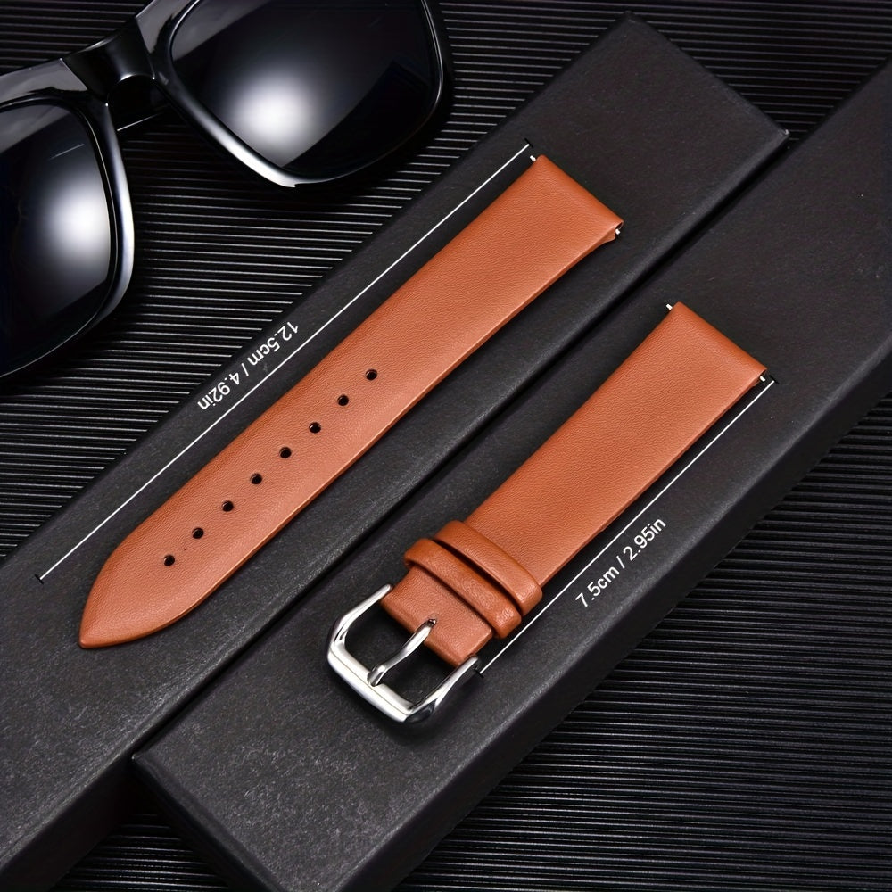 Genuine Leather Watch Strap for Men and Women Thin Calfskin 16mm 18mm 20mm 22mm