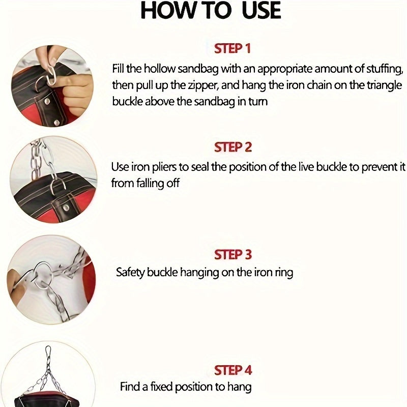 Oxford Cloth Hanging Boxing Sandbag for Taekwondo and Fitness Training Red