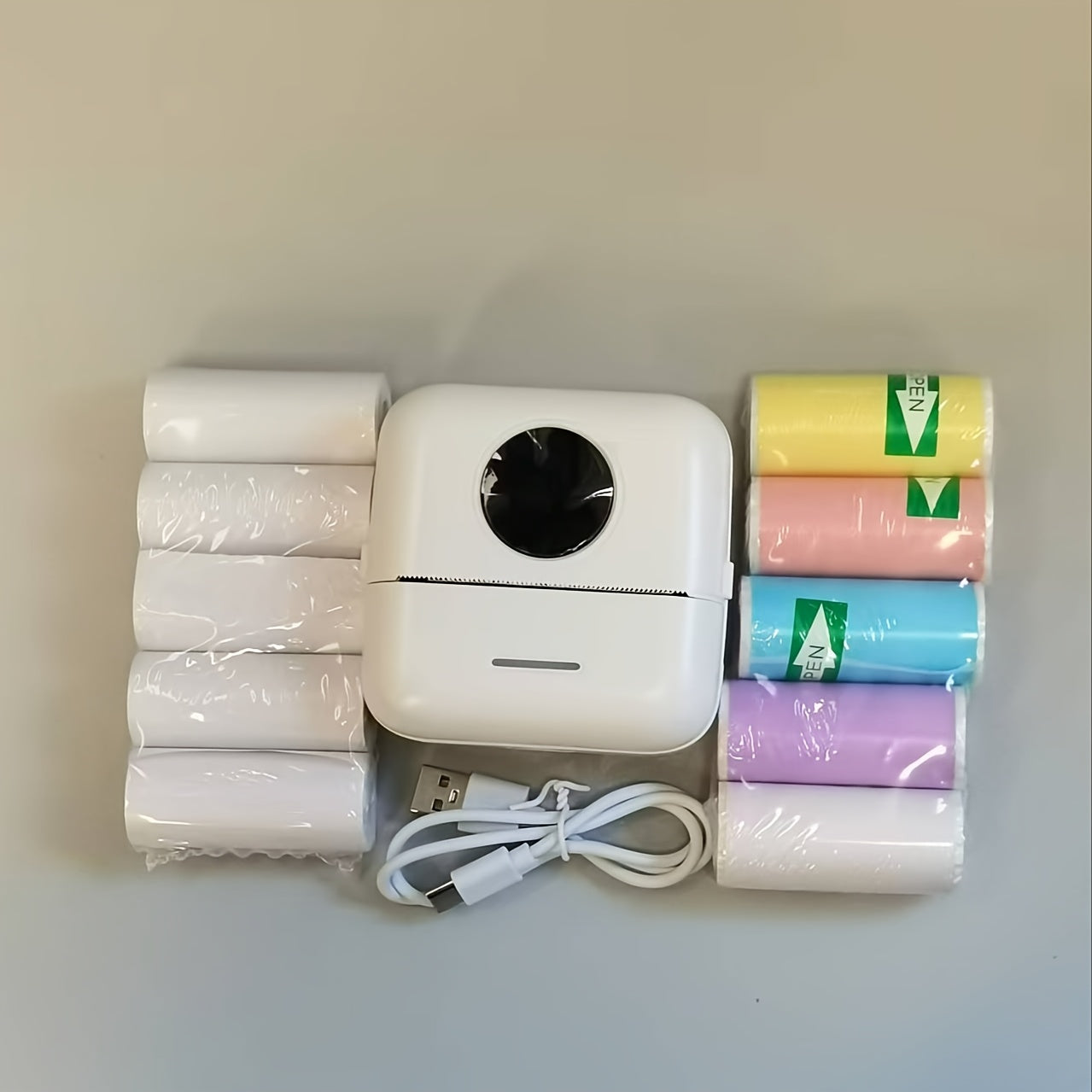 Thermal Label Printer Wireless Monochrome Rechargeable Battery for Scrapbooking and Diaries