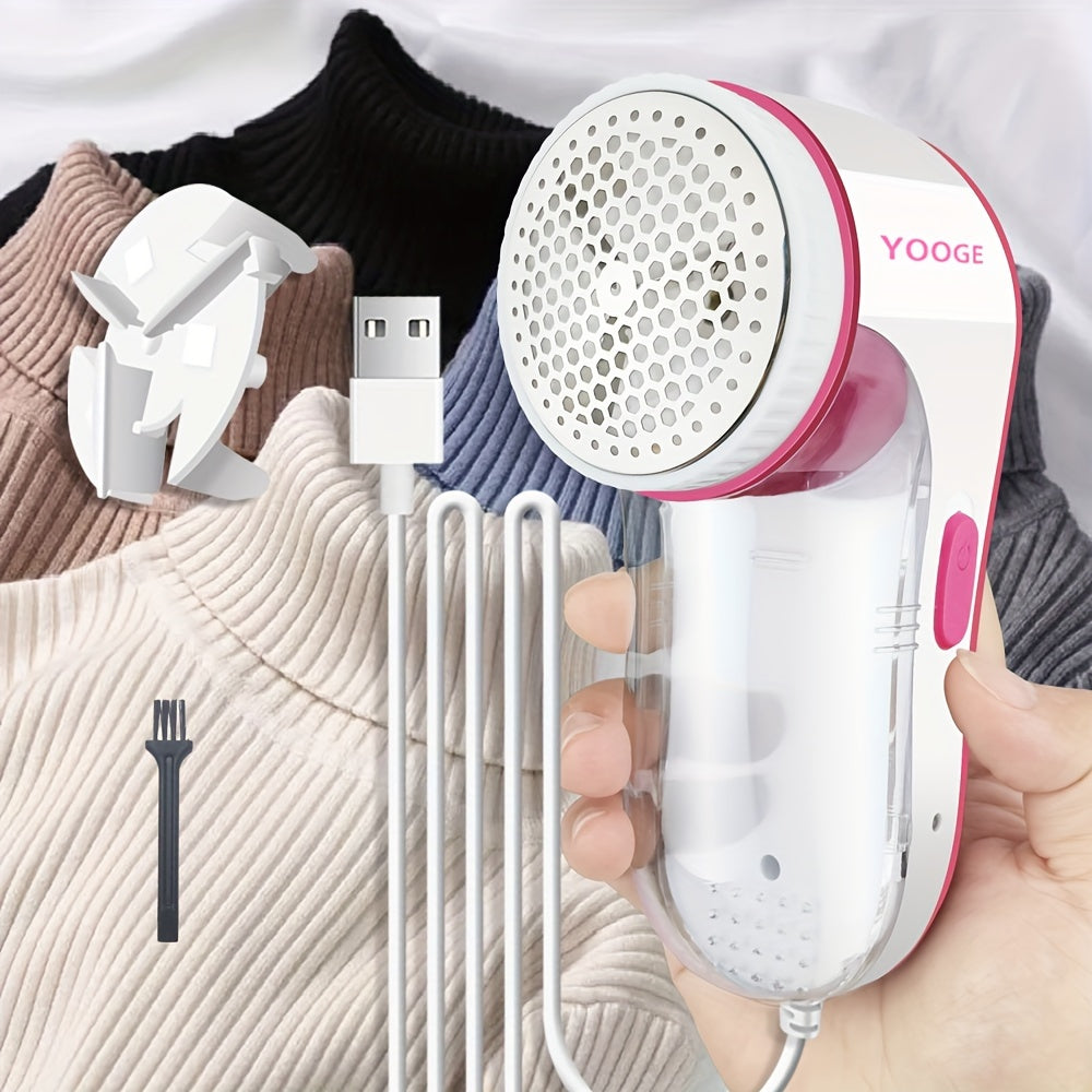 USB Powered Fabric Shaver Automatic Lint Remover for Clothes Sofa and Hats with Metal Handle
