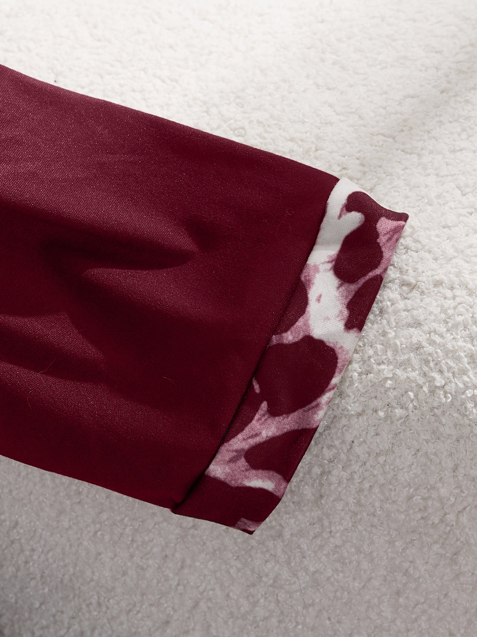 Women's Leopard Print Night Dress Long Sleeve Knit Pullover