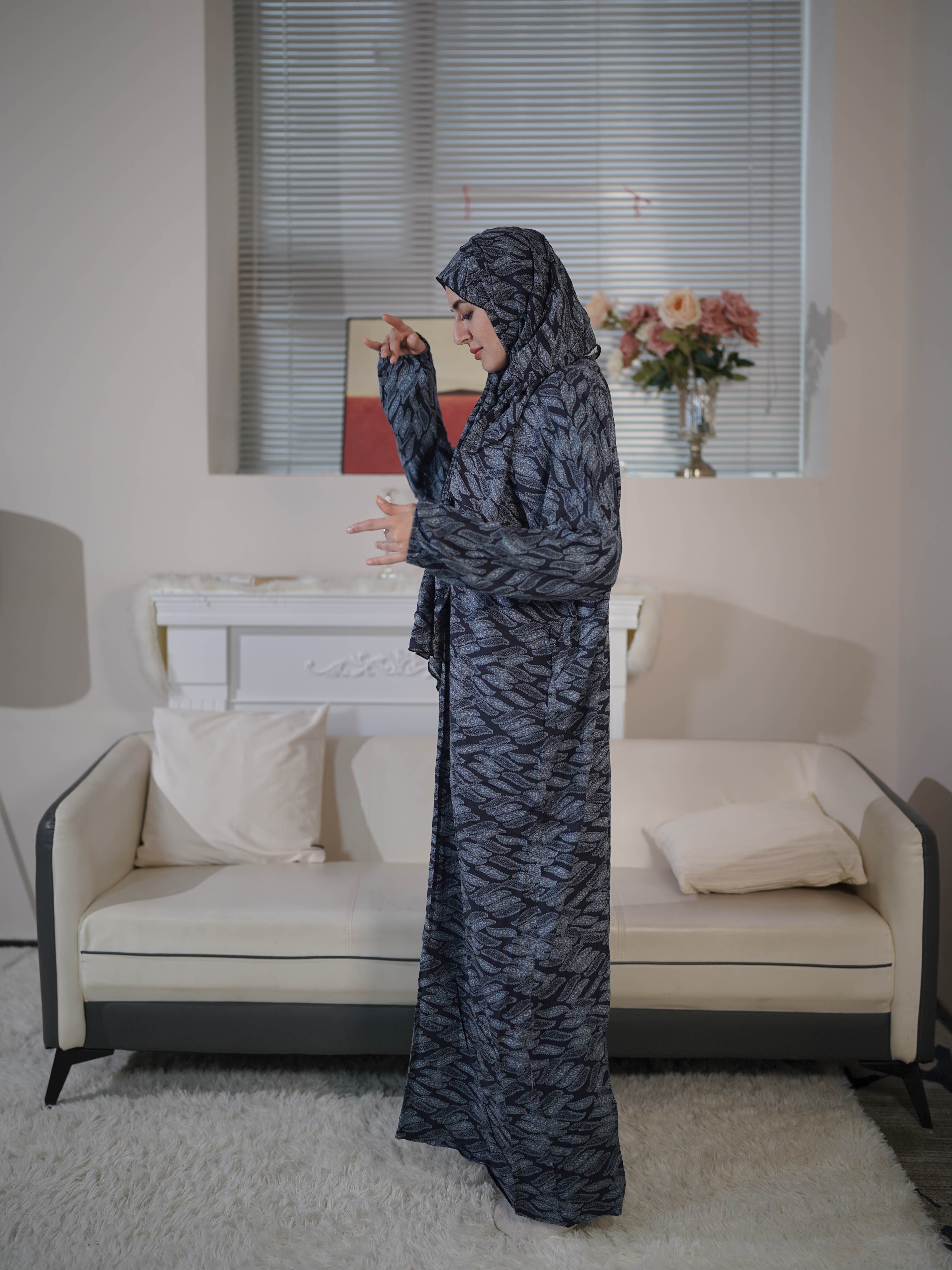 Plus Size Modest Maxi Dress Long Sleeve Hijab Women’s Clothing