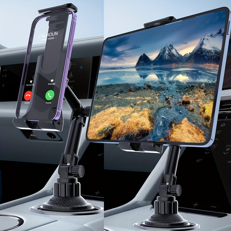 Universal ABS Water-Resistant Adjustable Tablet and Phone Holder for Vehicle