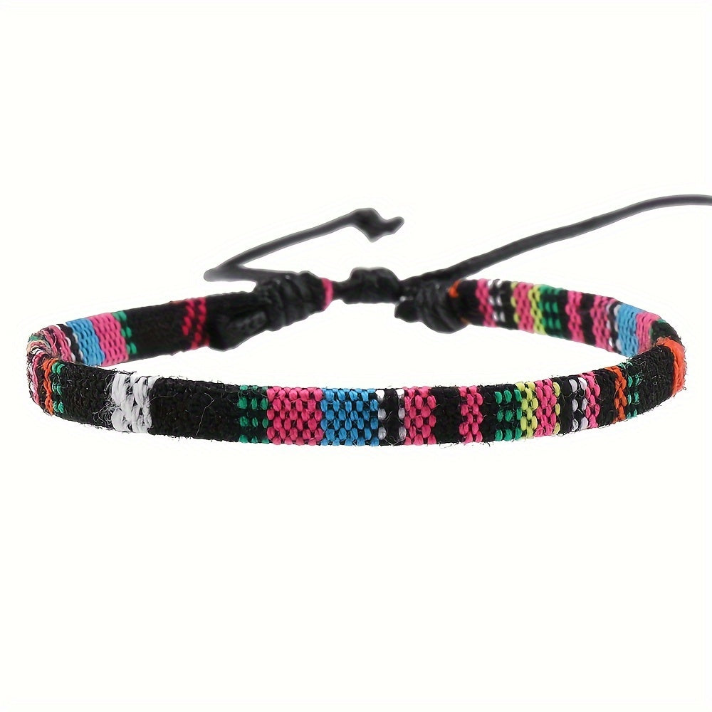 Set of 12 Handmade Braided Bracelets Bohemian Ethnic Style for Women