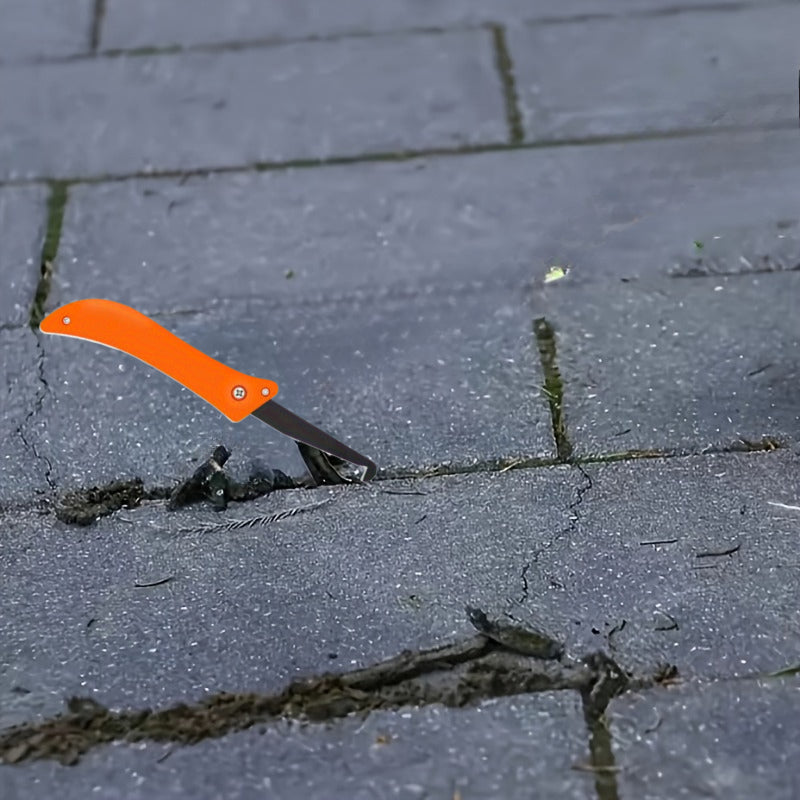 Heavy-Duty Metal Weed Puller Tool Garden Weed Remover for Pathways Lawn Orange