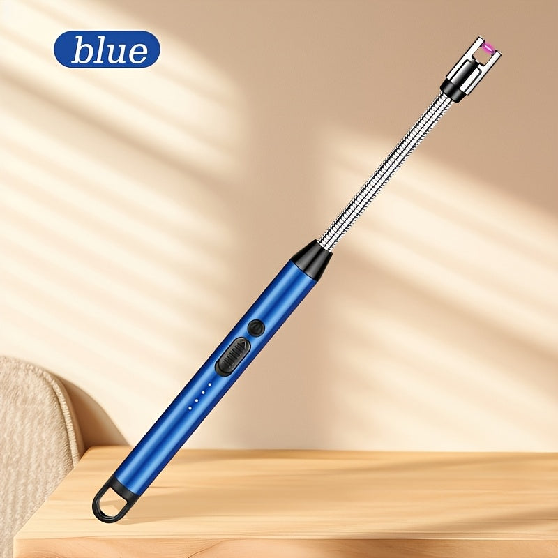 Rechargeable Windproof Torch Lighter with Pulse Ignition for Camping and Outdoor Use