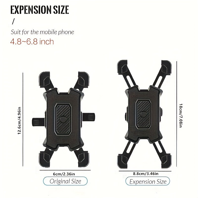 Motorcycle Phone Holder with Automatic Lock Four Claw Handlebar Mount for Bike