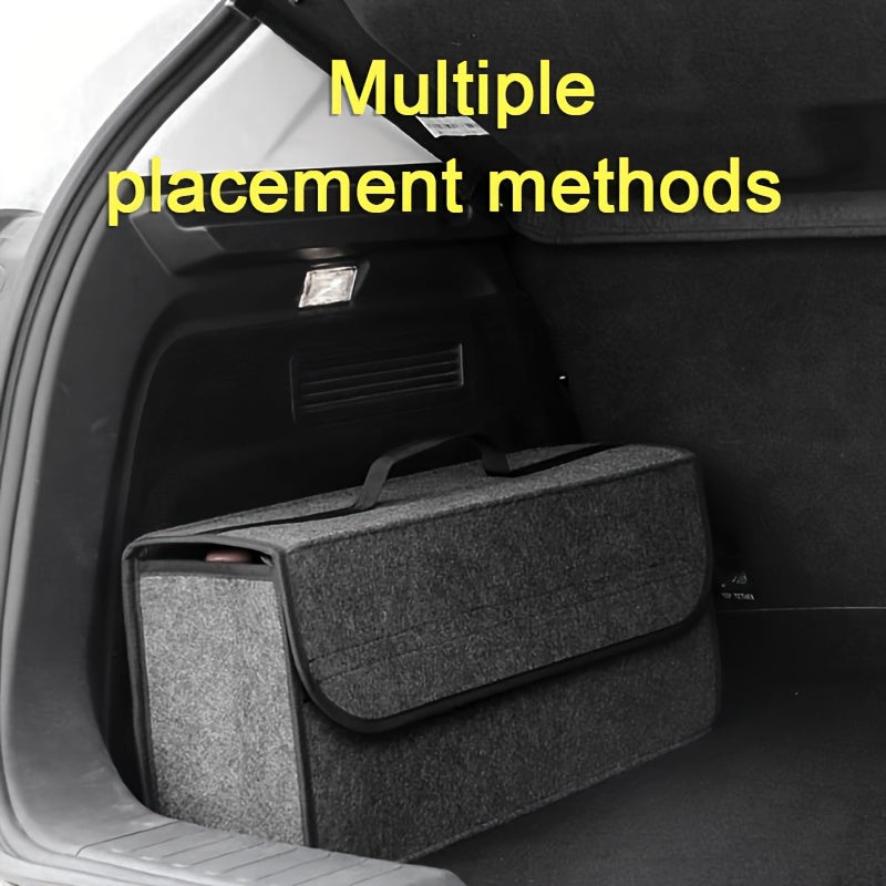 Cubo de almacenamiento para coche, de fieltro, plegable, organizador de maletero para ordenar el interior