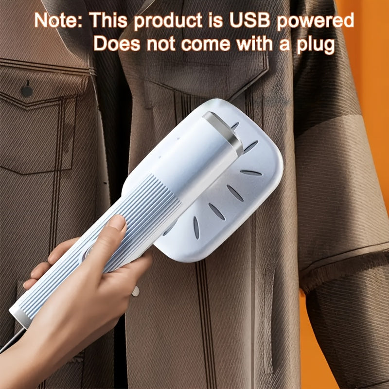 Portable Mini USB Garment Iron, Compact Travel Size, Plastic, No Battery