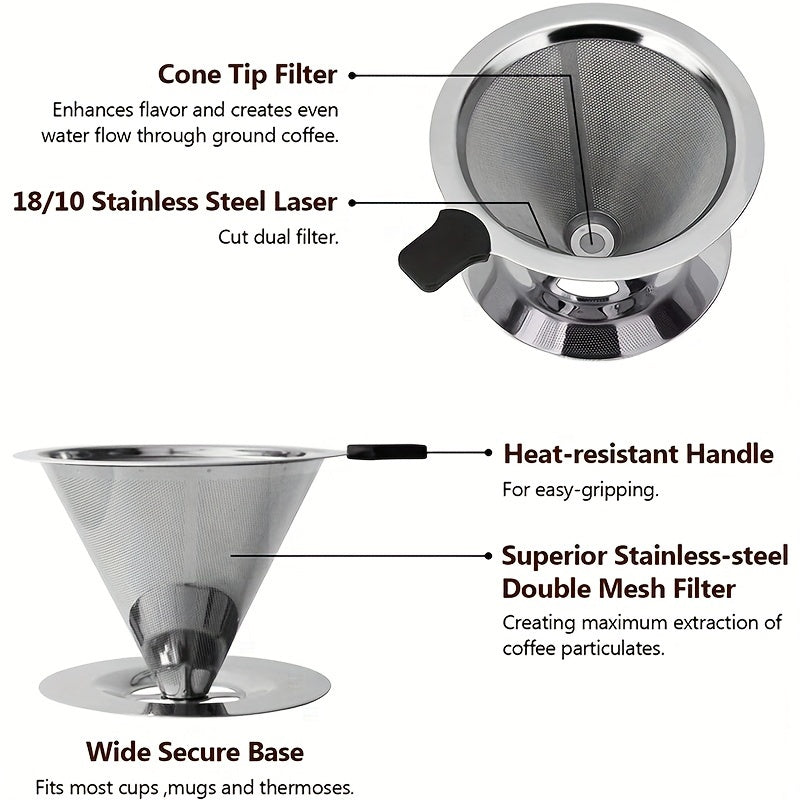 Stainless Steel Coffee Filter Base Durable Reusable Coffee Maker Accessory