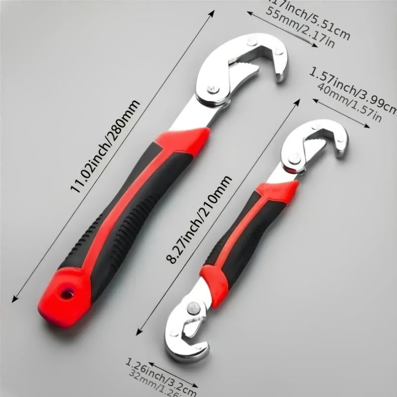 Universal Adjustable Wrench Stainless Steel Non-Slip Grip Open-End Tool