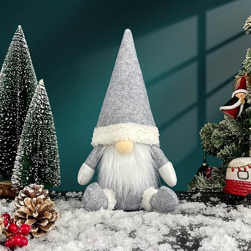 Decoraciones de gnomo de Navidad escandinavo hechas a mano en tela de poliéster para la decoración festiva del hogar