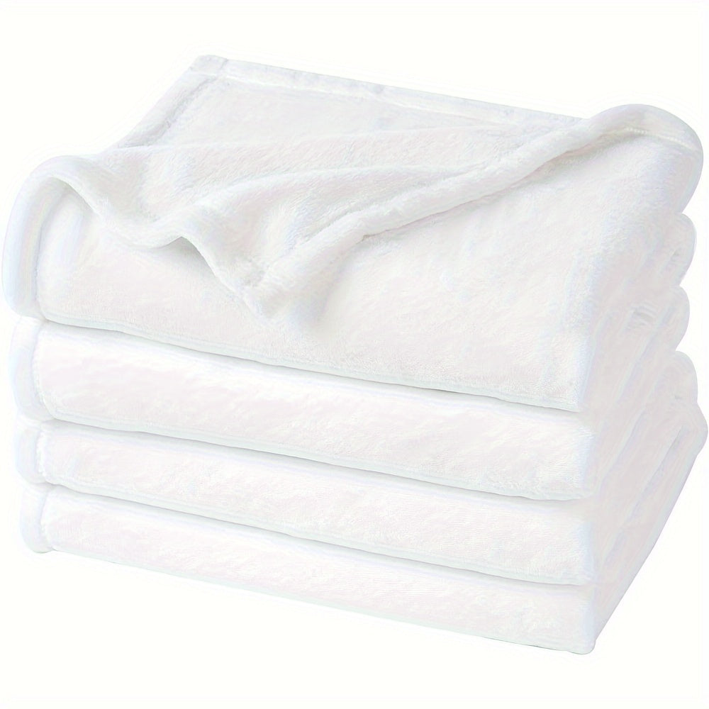 Manta reversible de poliéster con forro polar ultra suave sin pelusas para todas las estaciones, acogedora para cama, sofá y sillón